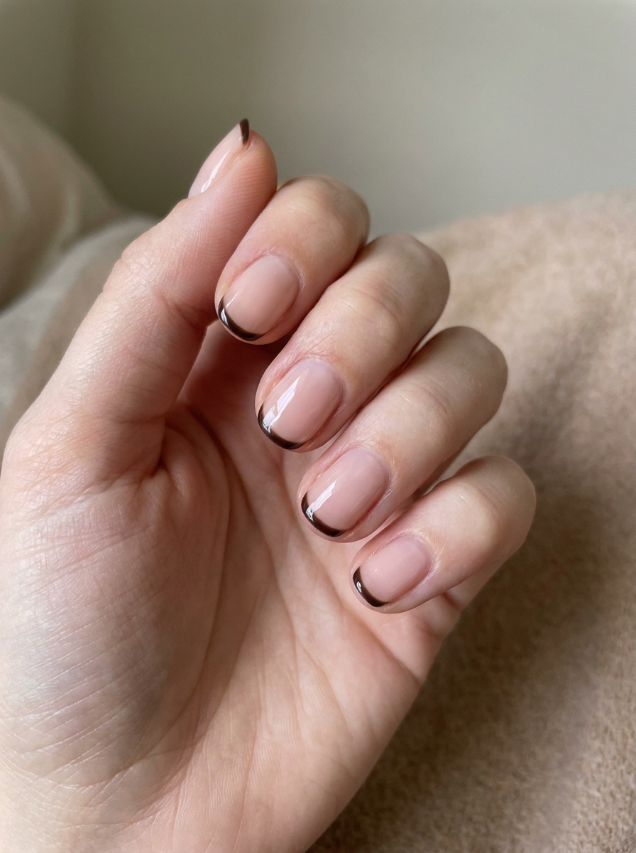 Taupe French Nails als elegante French-Maniküre für den Herbst 2026